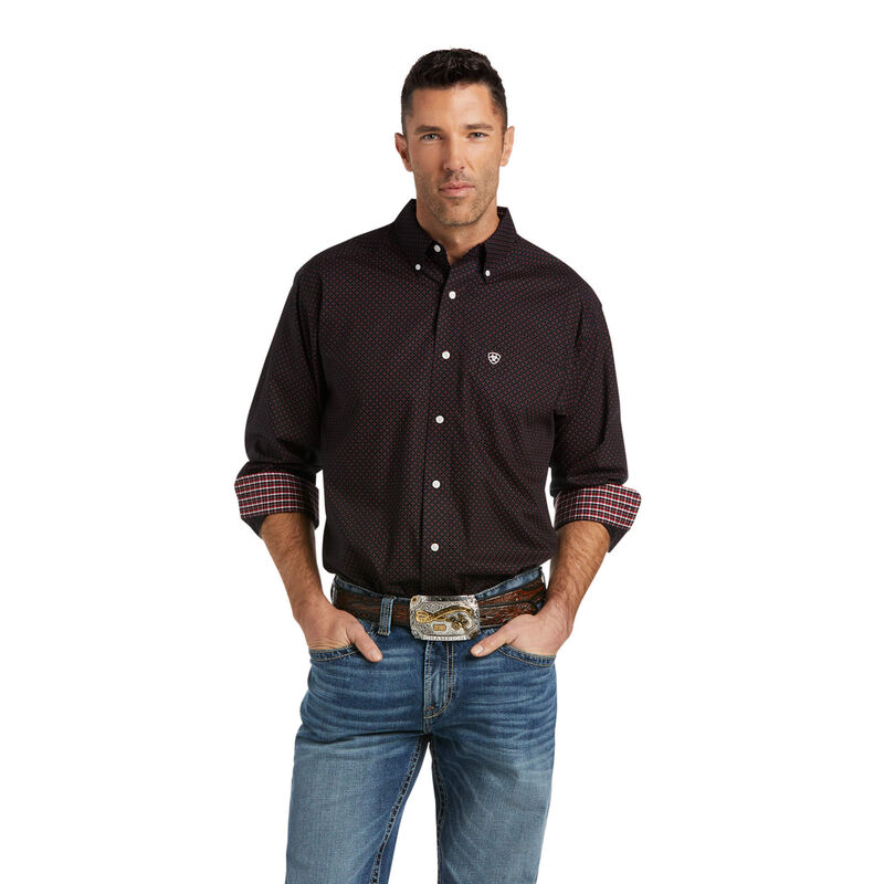 Ariat Hemden Herren - Wrinkle Free Abel Classic Fit Schwarz ( VFYQZ-5704 )